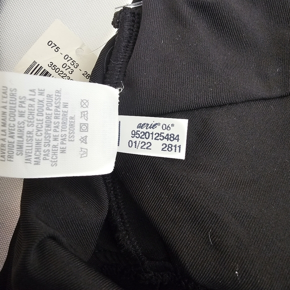 NWT Aerie Black Banded Wide Strap Bikini Swim Top Size Large - Picture 11 of 11